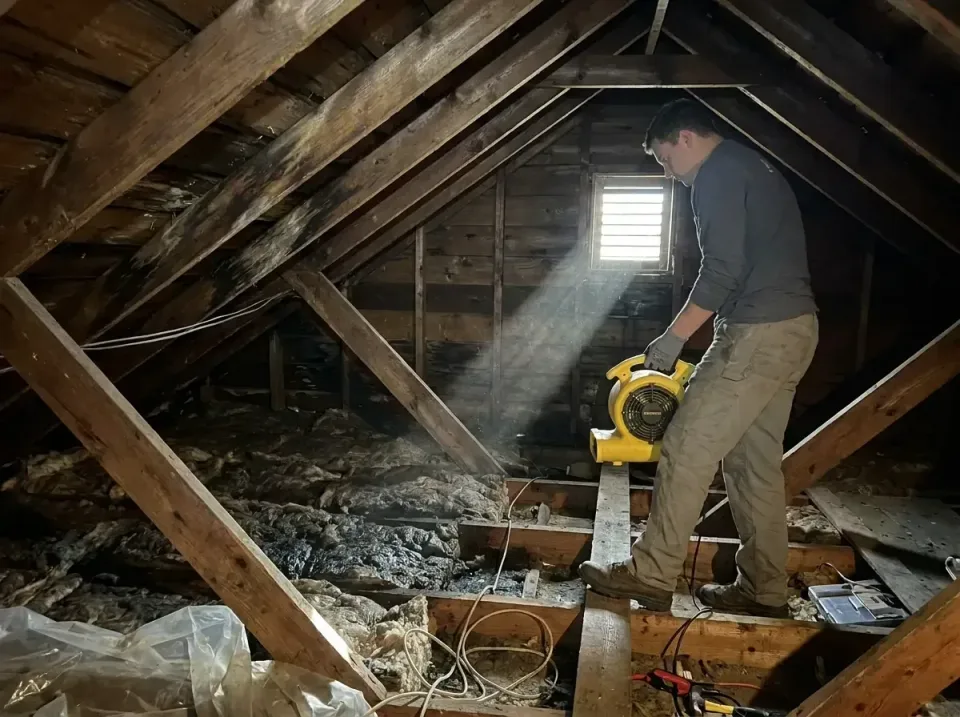 attic-water-damage-drying-proc-007 — frequently asked questions, Emergency Water Extraction & 24/7 Flood Response in Pontoon…